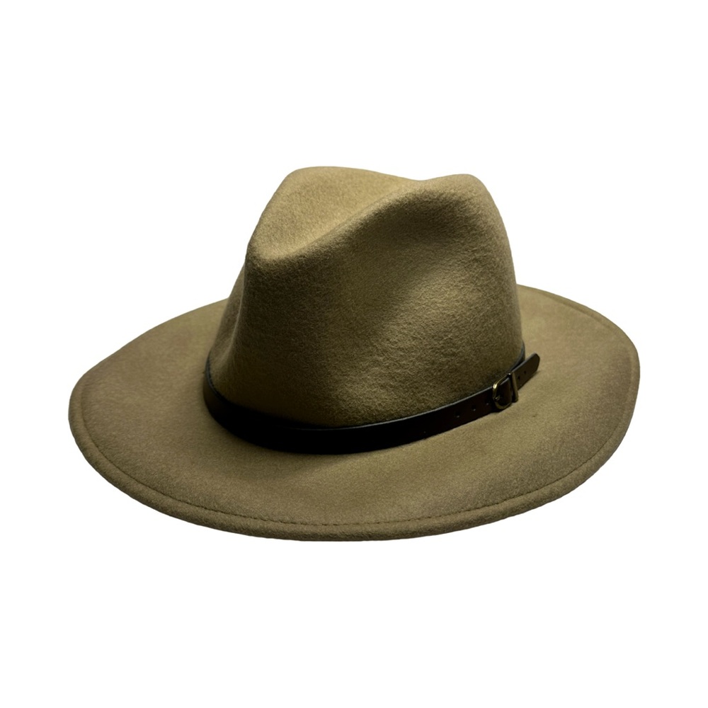 GELSO BIANCO | New Italian Wool Leather Band Adjustable Crushable Hat Cap